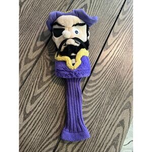 Vintage ECU East Carolina Plush Pirate Mascot Golf Club Head Cover Sleeve